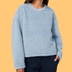 LULULEMON WOOL WHENEVER CREW CHAMBRAY BLUE Size 6